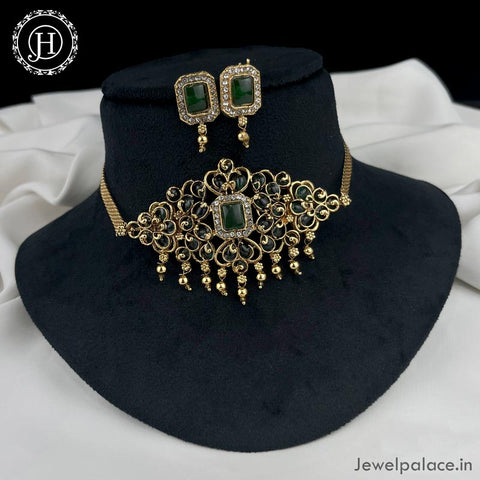 Beautiful Gold Plated Necklace with Earrings JH4520