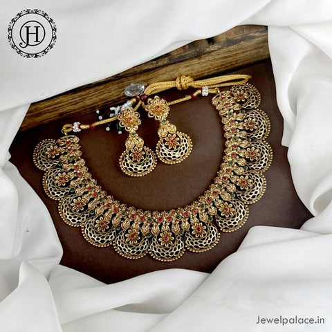 Elegant Gold Plated Antique Necklace JH4527
