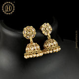 Elegant Gold Plated Kundan Earrings JH4636