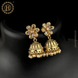 Elegant Gold Plated Kundan Earrings JH4637