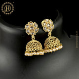 Elegant Gold Plated Kundan Earrings JH4639