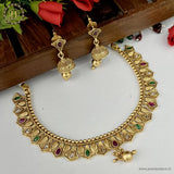 Exclusive Rajwadi Gold Plated Necklace With Earrings JH4677