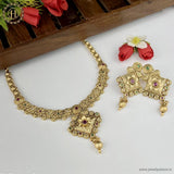 Exclusive Rajwadi Gold Plated Necklace With Earrings JH4679