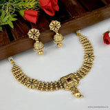 Exclusive Rajwadi Gold Plated Necklace With Earrings JH4681