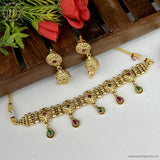 Exclusive Rajwadi Gold Plated Necklace With Earrings JH4687
