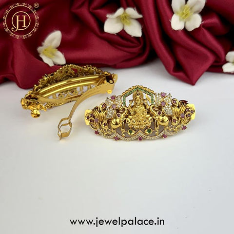 Beautiful Premium Quality Gold Plated Kemp Stone Hair Clip JH5118