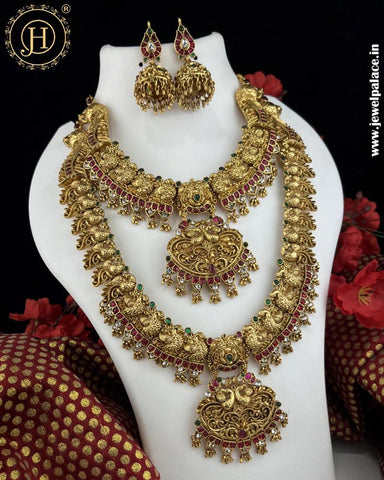 Elegant Gold Plated Antique Combo Jewellery Set JH5187