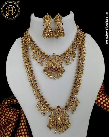 Elegant Gold Plated Antique Combo Jewellery Set JH5190