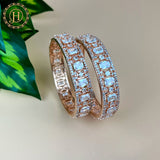Jewel Palace American Diamond Studded Designer Bangles Set JH550