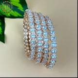 Jewel Palace American Diamond Studded Designer Bangles Set JH561