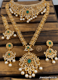 Elegant Silver Shine CZ Stone Classy Combo Choker & Haram Set